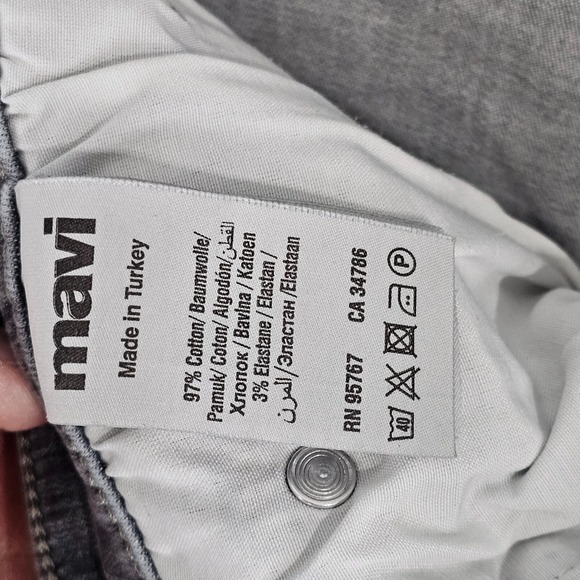 Mavi Jeans Mens 36x36 Gray Zach Straight Leg Stretch Denim - Picture 9 of 12